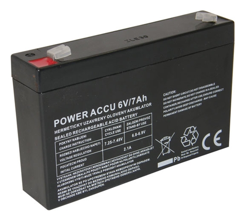 Power Accu 6V/7Ah Bezúdržbový olověný akumulátor