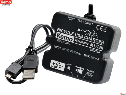 Kemo M172N nabíjecí regulátor USB na kolo