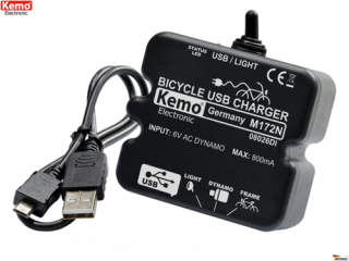Kemo M172N nabíjecí regulátor USB na kolo