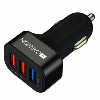 CANYON Univerzální 3xUSB auto nabíječka