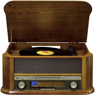 USB gramofon Lenco TCD-2550, řemínkový pohon, dřevo