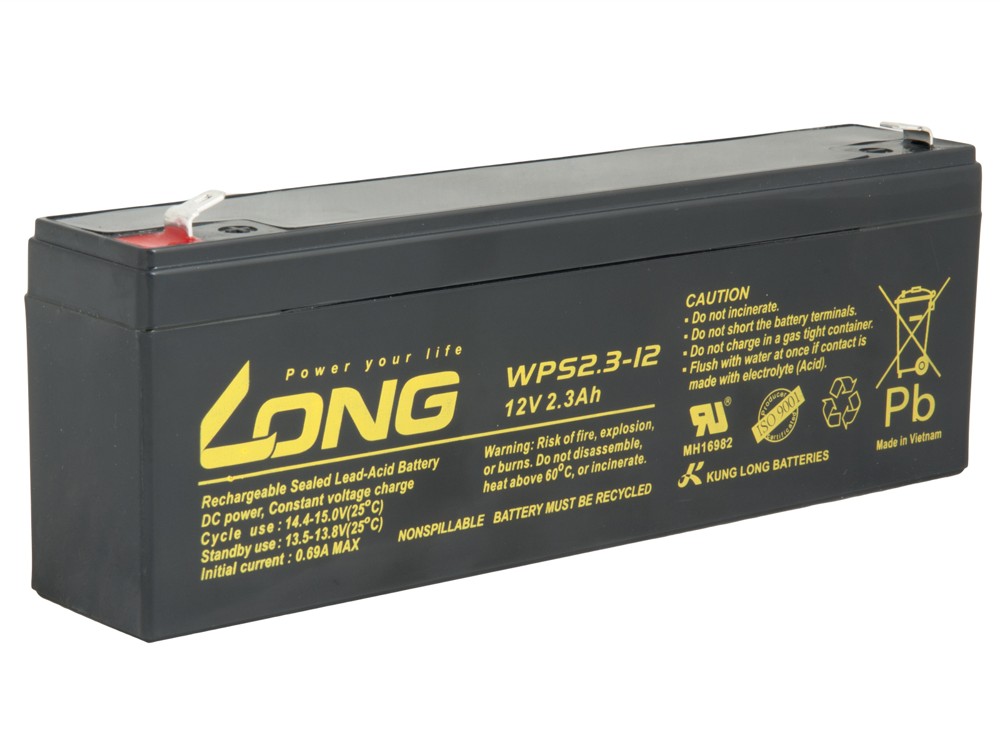 LONG baterie 12V 2,3Ah F1 (WPS2.3-12)